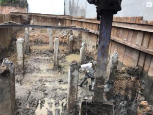 Thi công vây tường thép tầng hầm uy tín