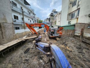 Ép cừ C tường vây TPHCM và các tỉnh lân cận