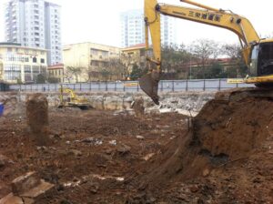 (Hình 3: ảnh công trình san lấp mặt bằng nhà phố, xưởng, khu vực công nghiệp)